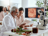 Color blindness treatment in Ayurveda consultation with Ishihara color testing, retinal scan and personalized herbal medicine.