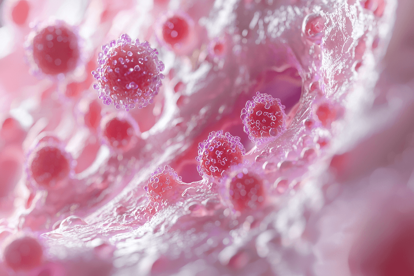 Breast Biopsy Results Explained: Adh, Alh, Fea, Papilloma, And Radial Scar 7 Photorealistic breast lobule visualization showing non-invasive lobular atypia and abnormal cell expansion confined within breast lobules.