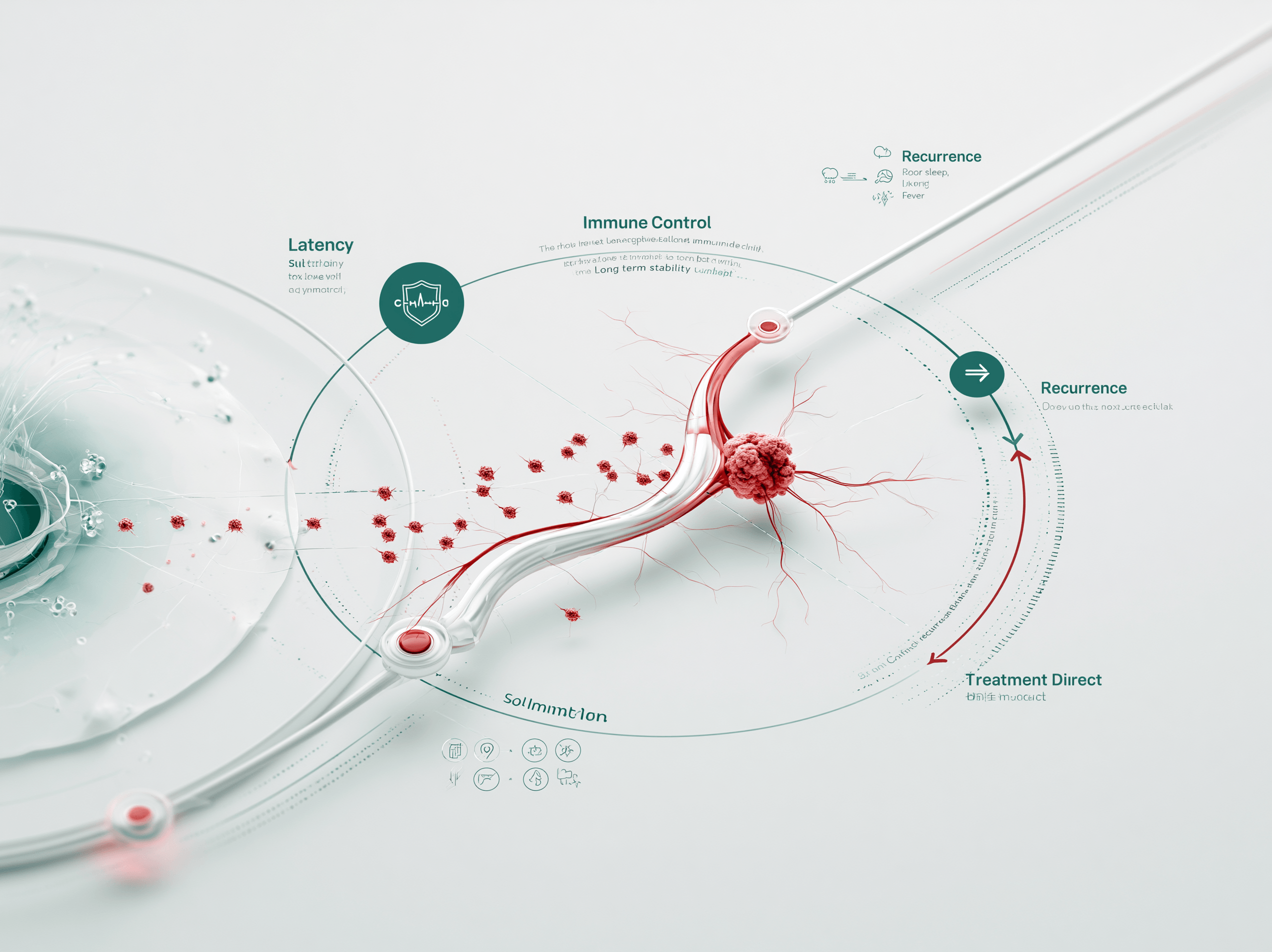 Hsv latency and recurrent herpes immune control explanation