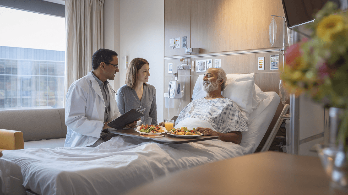 Small Intestine Cancer: Symptoms, Treatment, Surgery, And Ayurvedic Healing Support 13 Patient recovering after small intestine cancer surgery with nutrition support, digestive rehabilitation, and ayurvedic recovery planning.