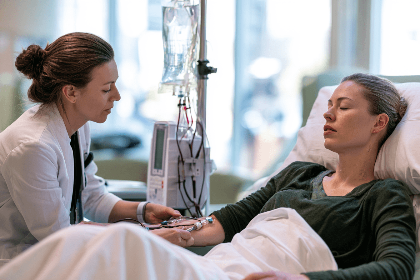 Oncology team discusses the potential benefits and treatment burden of concurrent chemoradiation for atc.