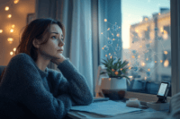 Home 6 Woman experiencing post viral fatigue linked to epstein-barr virus and me/cfs in a realistic medical setting