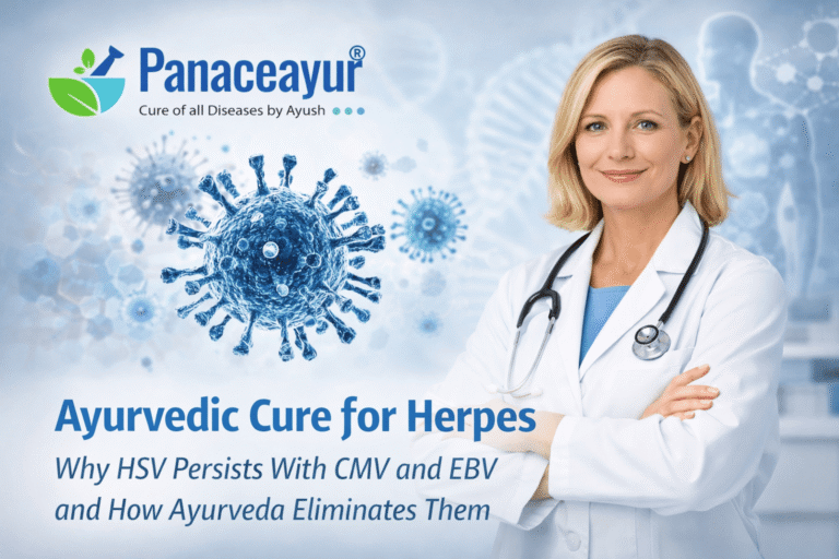 Ayurvedic cure for herpes explained by doctor showing HSV with CMV and EBV co-infections