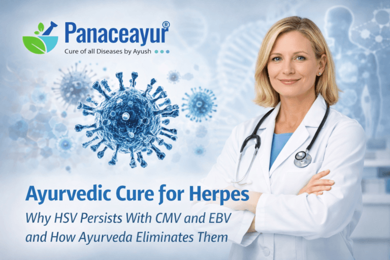 Ayurvedic cure for herpes explained by doctor showing HSV with CMV and EBV co-infections