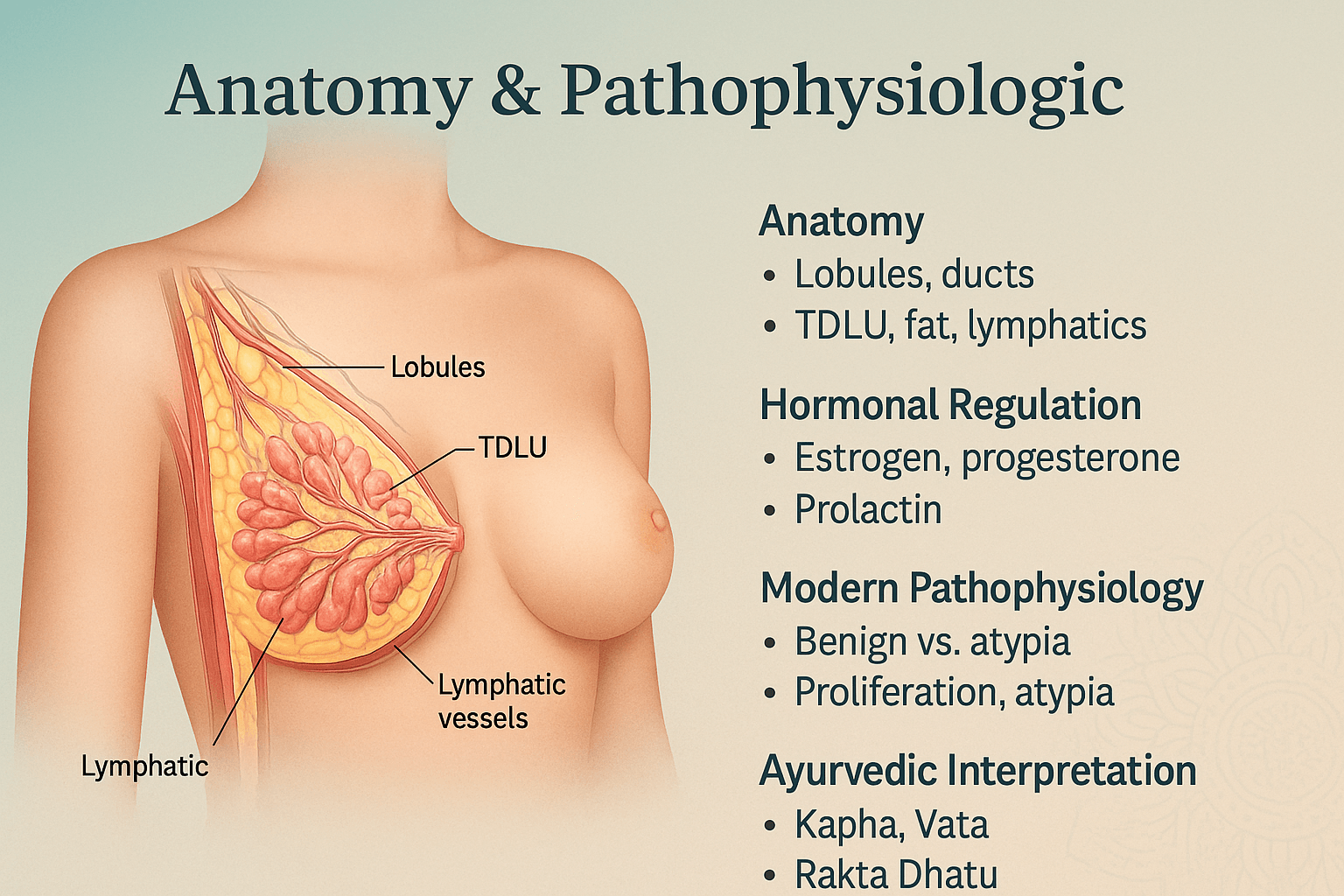 Benign Breast Lump Or Atypical Hyperplasia: Before Surgery, After Surgery Ayurveda Treatment 2 Anatomy pathophysiology
