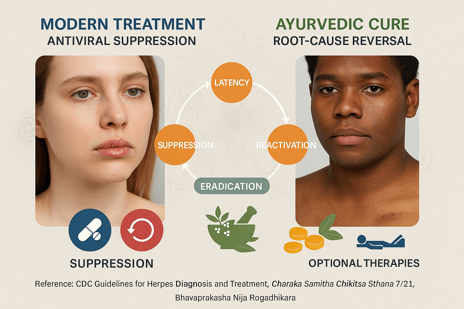 Cold Sores Vs Herpes: Are They The Same? 5 Ayurvedic cure healing the root cause