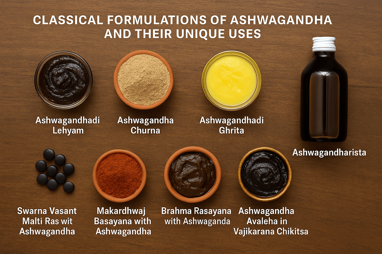 Ashwagandha: Science-Backed Benefits, Uses, And Ayurvedic Insights 6 Classical formulations of ashwagandha and their unique uses