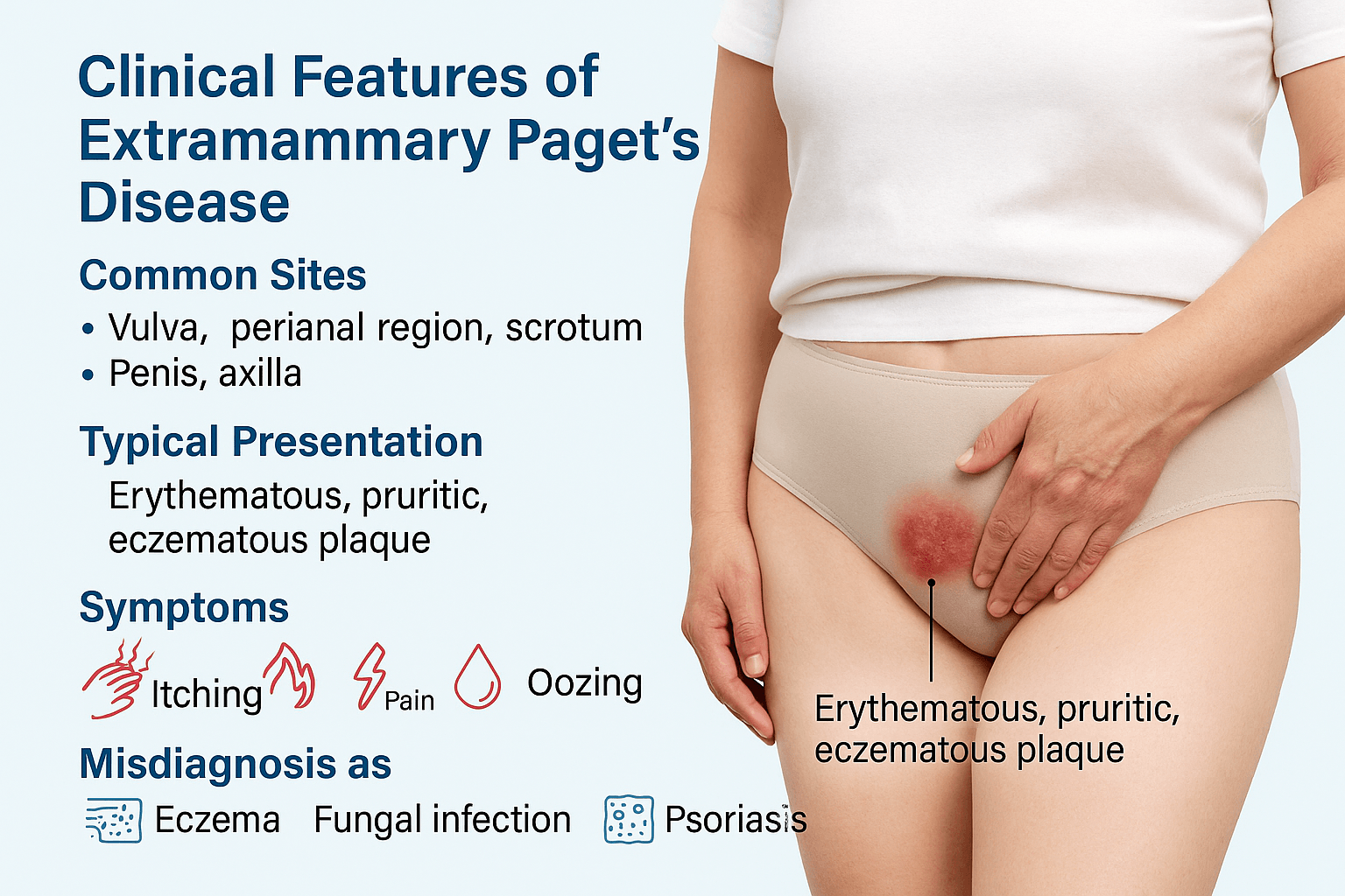 Extramammary Paget’s Disease- Causes, Symptoms, And Ayurveda Cure 3 Clincal feature