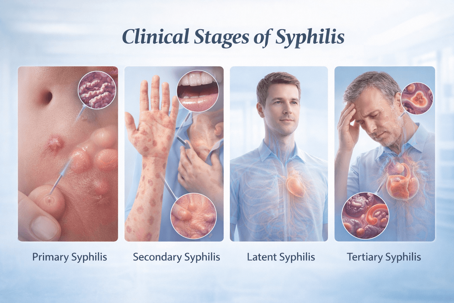 Clinical stages of syphilis