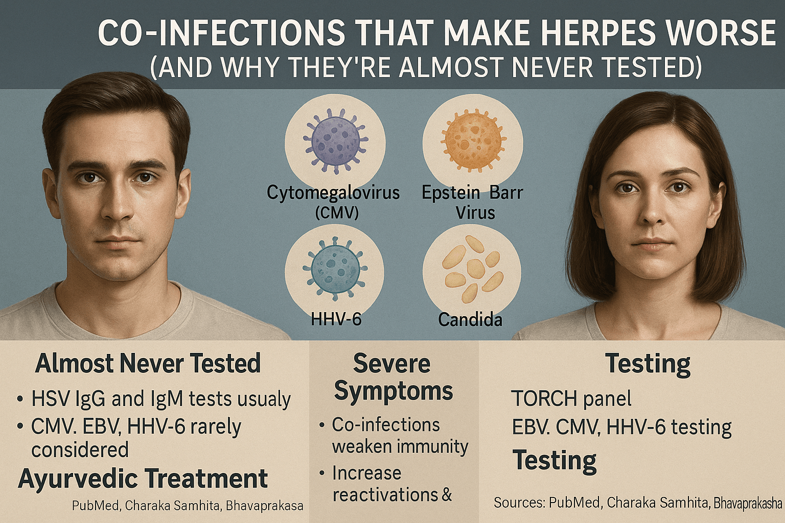 Herpes Co-Infections- Cmv, Ebv &Amp; Hhv6 Explained 7 Co infections that make herpes worse and why theyre almost never tested