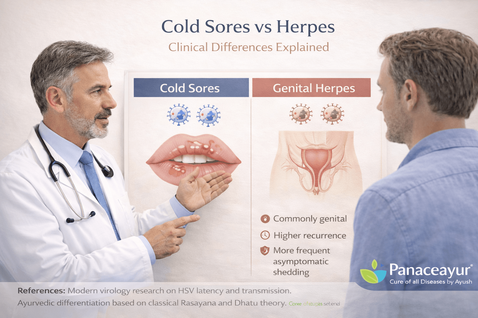 Ayurvedic Cure For Herpes- Root Cause Viral Elimination Explained 12 Cold sores vs herpes are they the same or different