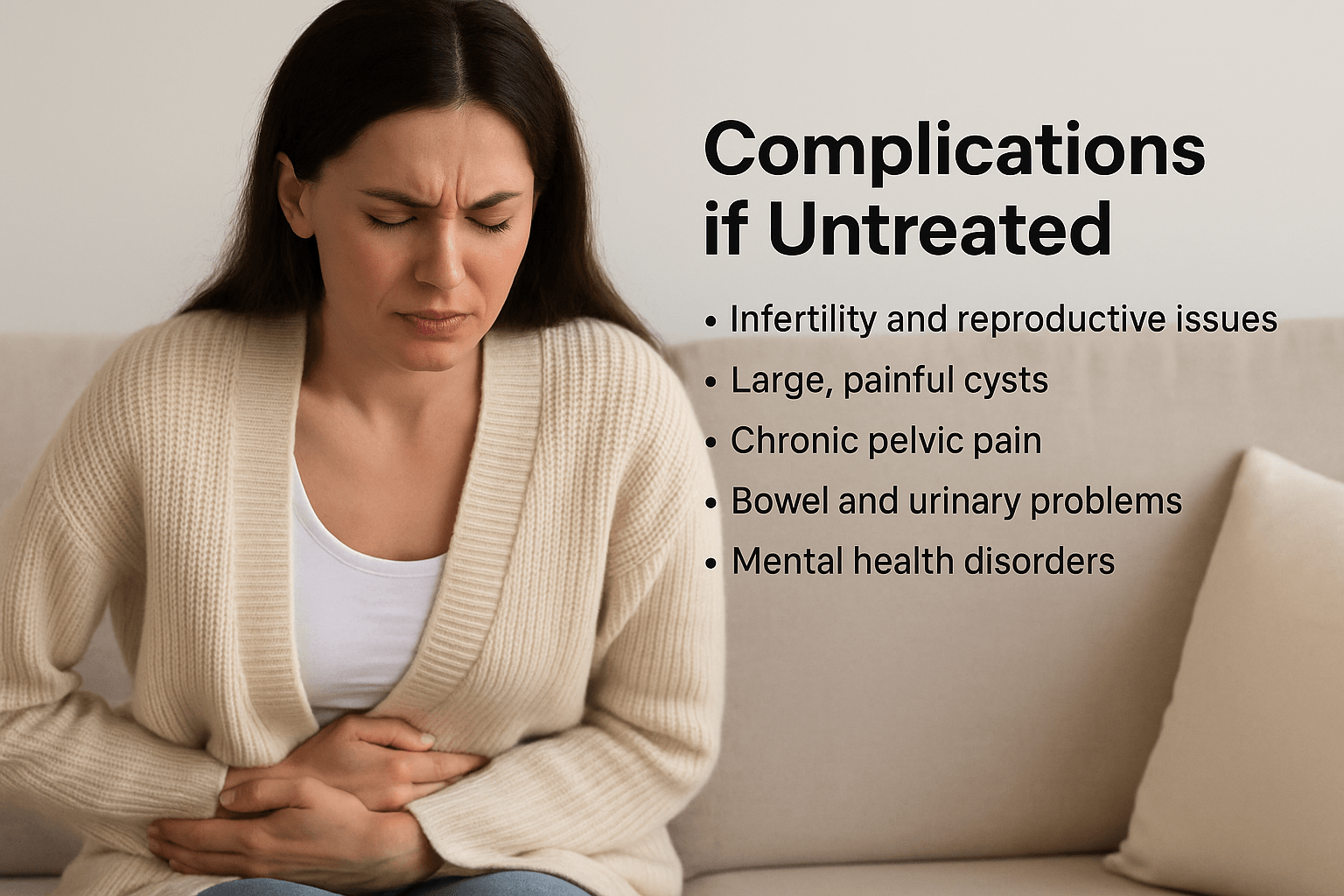 Endometriosis-Causes, Symptoms, Diagnosis, And Ayurvedic Cure 3 Complications if untreated