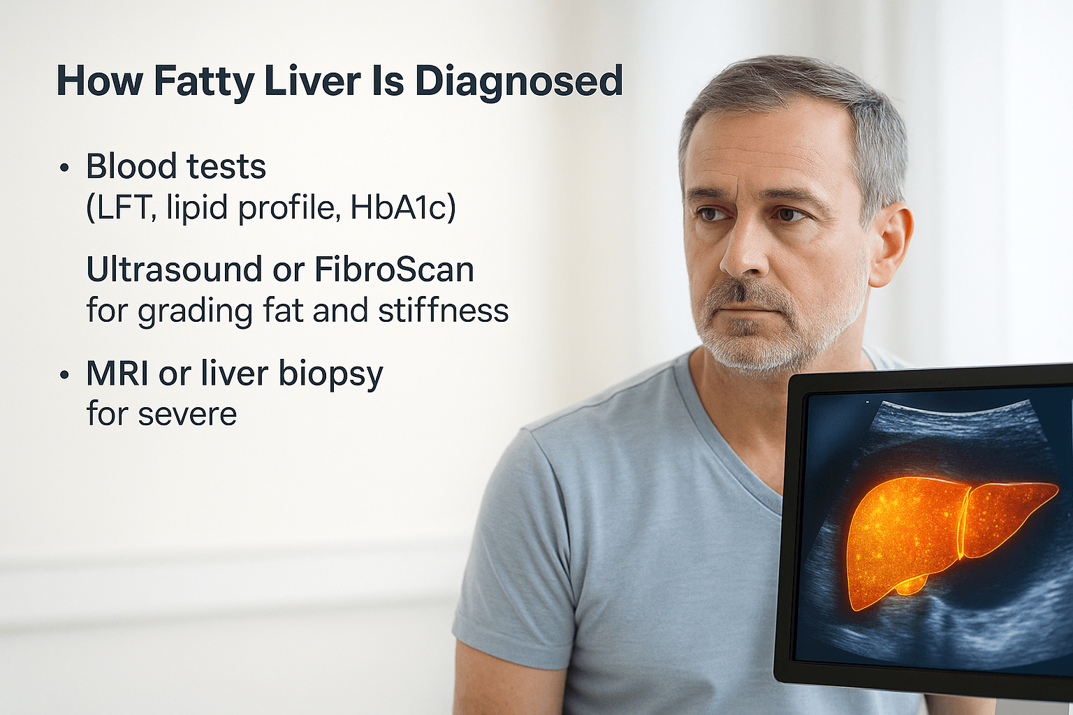 Fatty Liver- Causes, Symptoms, And Ayurvedic Cure 5 Diagnosis 4