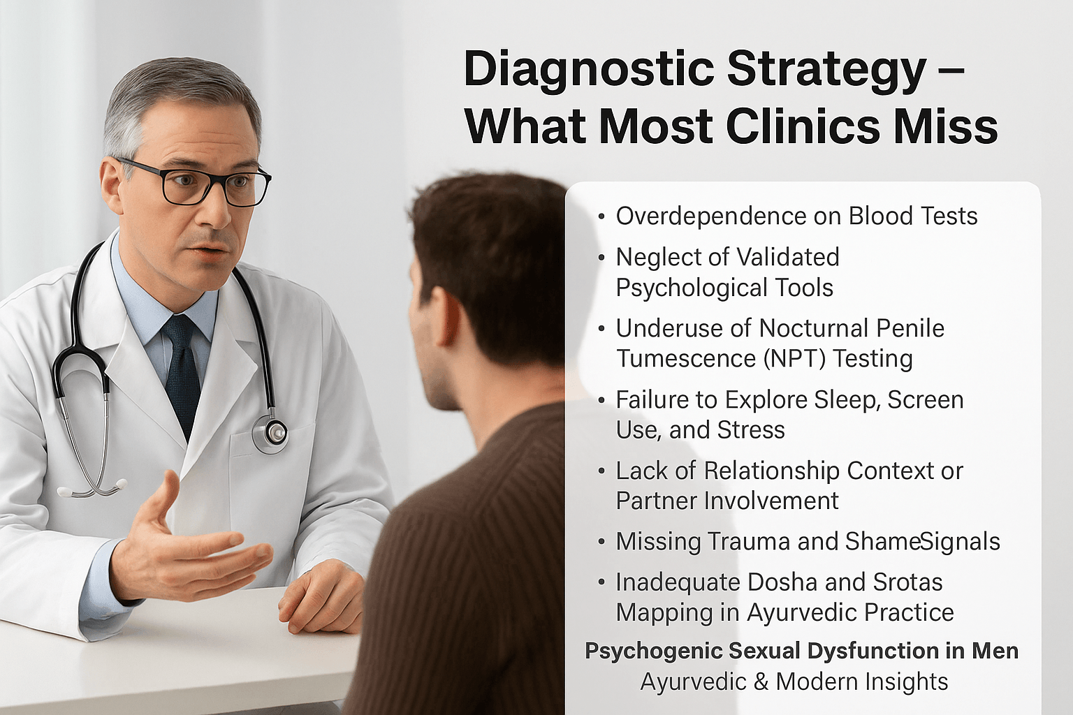 Psychogenic Sexual Issues In Men 3 Diagnostic strategy – what most clinics miss