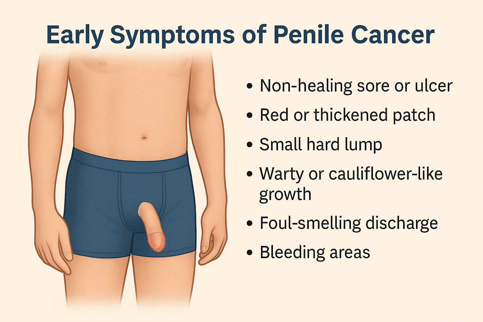 Penile Cancer- Causes, Early Signs, And Ayurveda Cure 2 Early symptoms to watch for