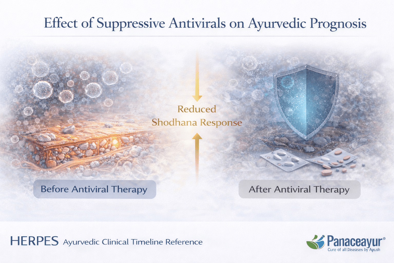 Effect of suppressive antivirals on ayurvedic prognosis