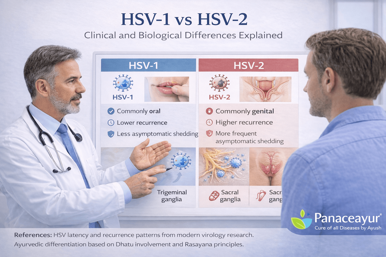 Ayurvedic Cure For Herpes- Root Cause Viral Elimination Explained 11 Hsv 1 vs hsv 2 whats the difference clinically and biologically