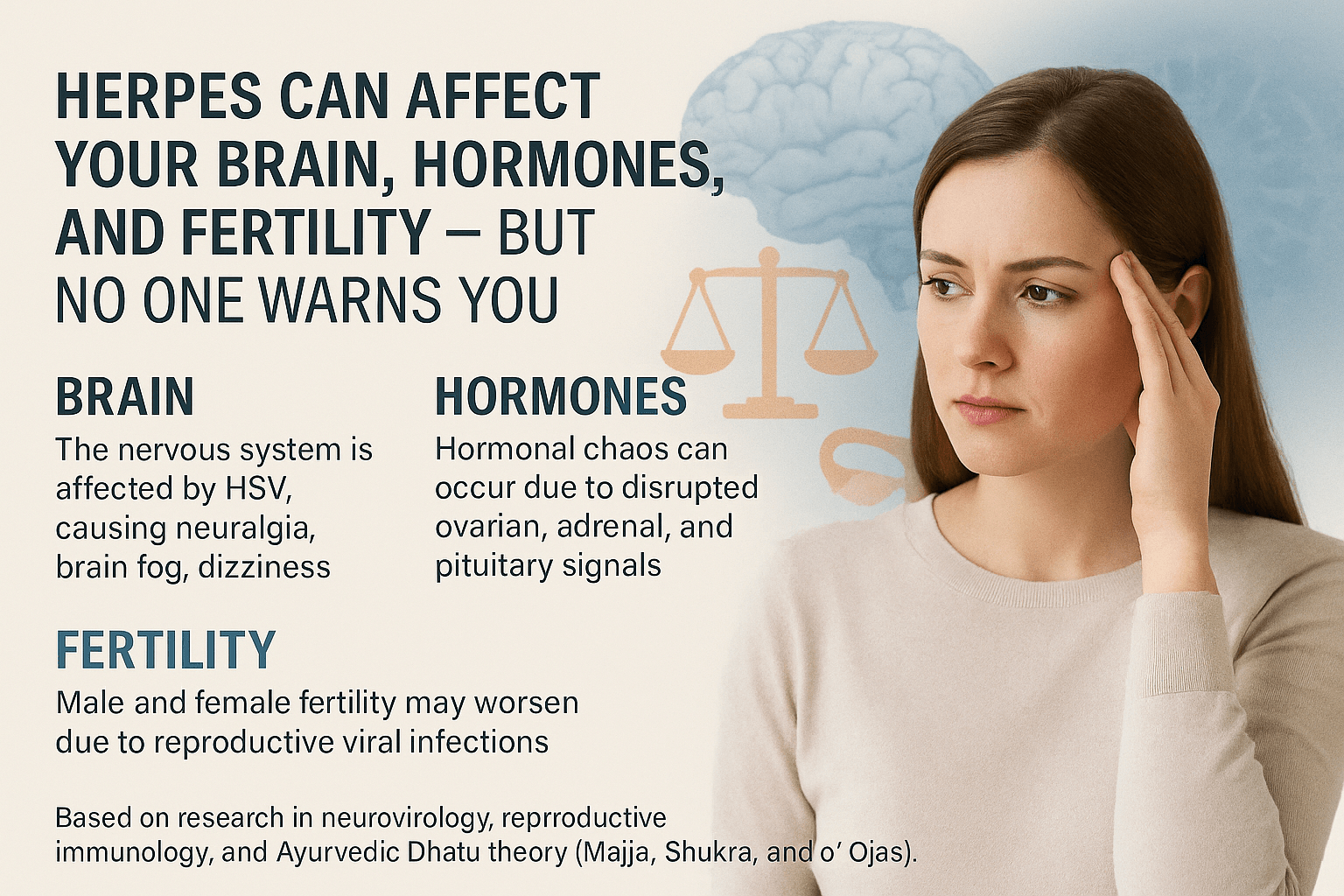 Herpes can affect your brain hormones and fertility — but no one warns you