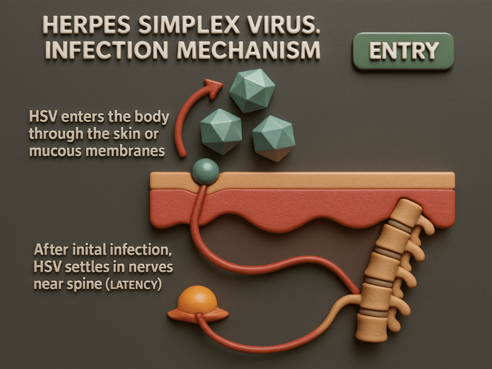 Herpes Simples virus infection mechanism