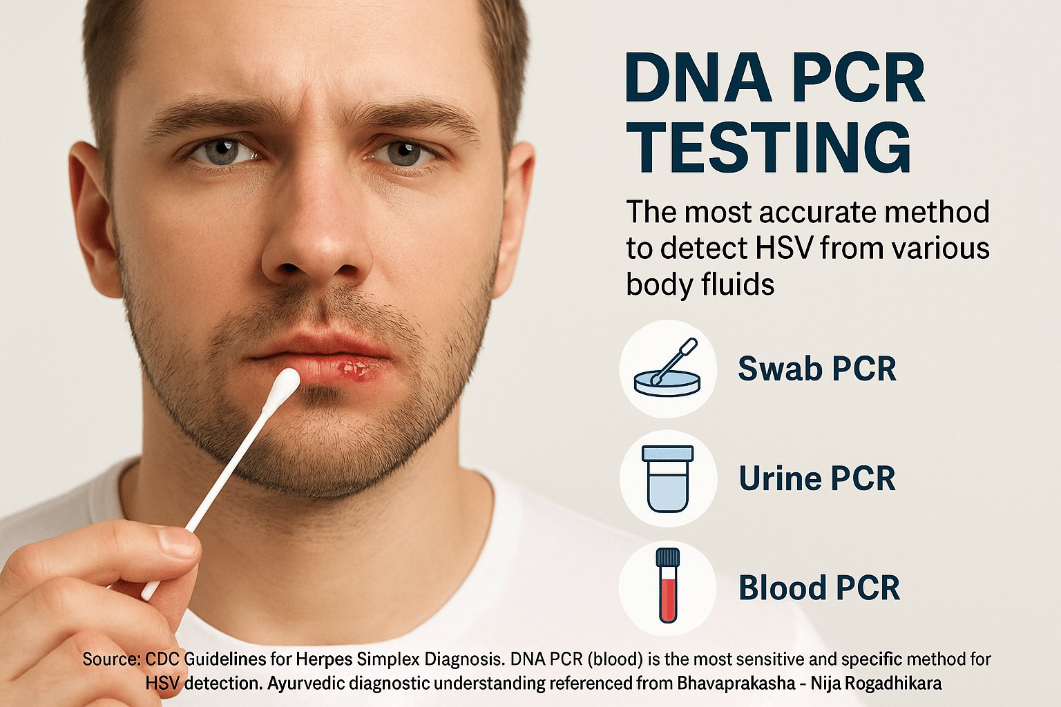 How are cold sores and herpes diagnosed