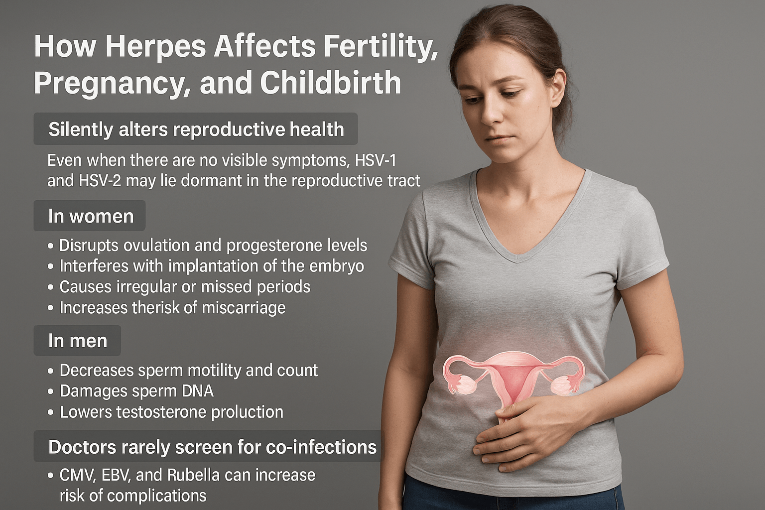 Herpes Co-Infections- Cmv, Ebv &Amp; Hhv6 Explained 6 How herpes affects fertility pregnancy and childbirth — and why doctors dont warn you