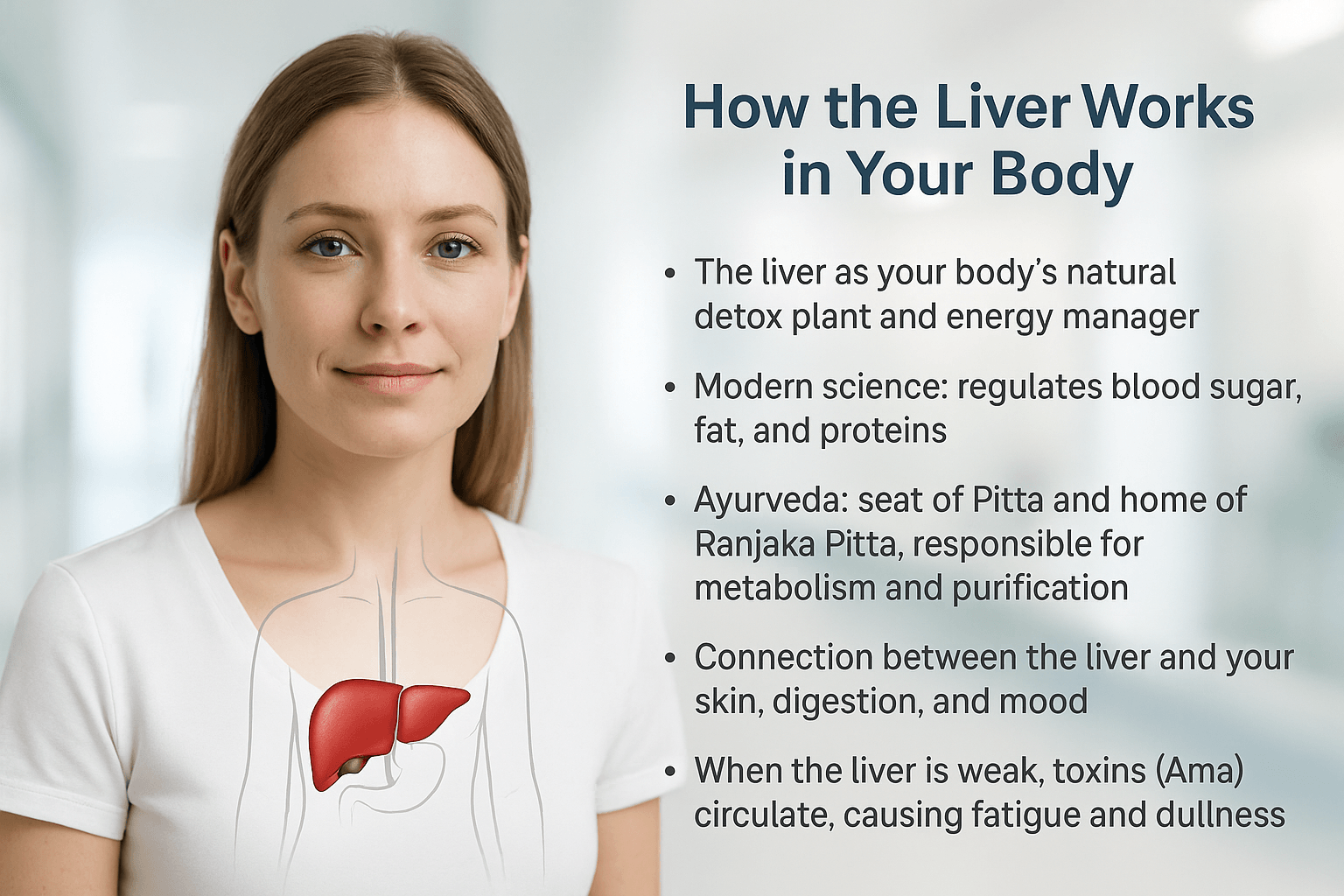 Fatty Liver- Causes, Symptoms, And Ayurvedic Cure 1 How the liver works in your body