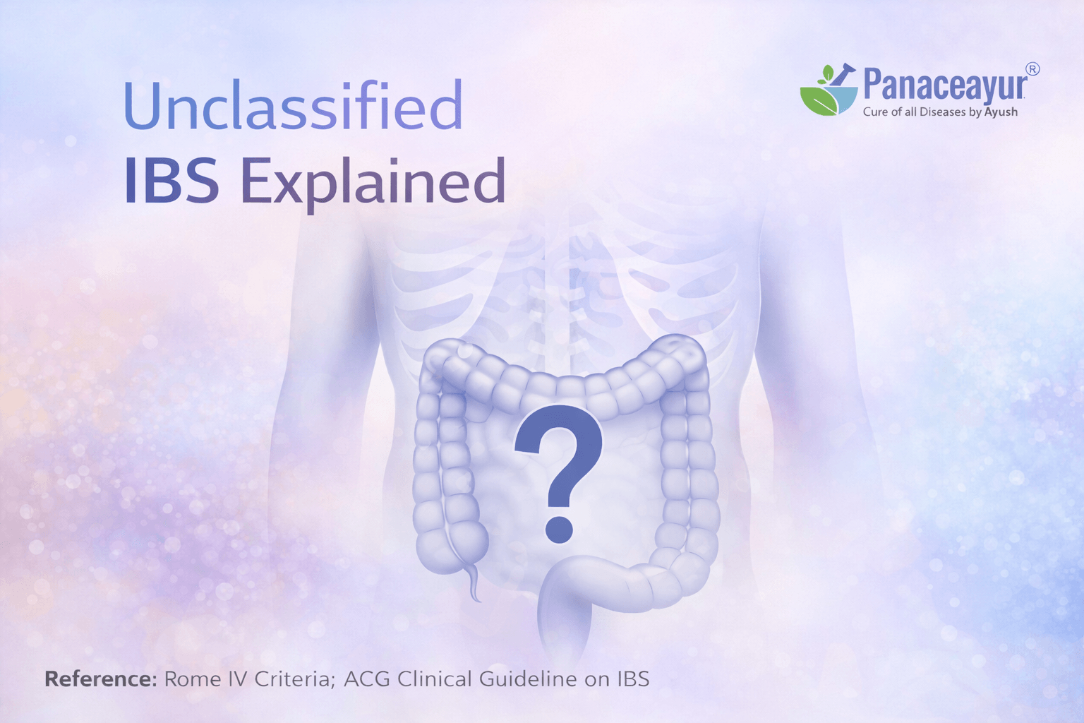Ibs U Explained Unclassified Irritable Bowel Syndrome Medical illustration explaining ibs u, the unclassified form of irritable bowel syndrome, where symptoms do not clearly fit constipation predominant or diarrhea predominant patterns.