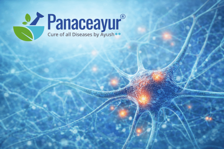 Neural pathways illustrating herpes simplex virus latency within sensory nerve cells, explaining why antiviral drugs cannot eliminate dormant infection.