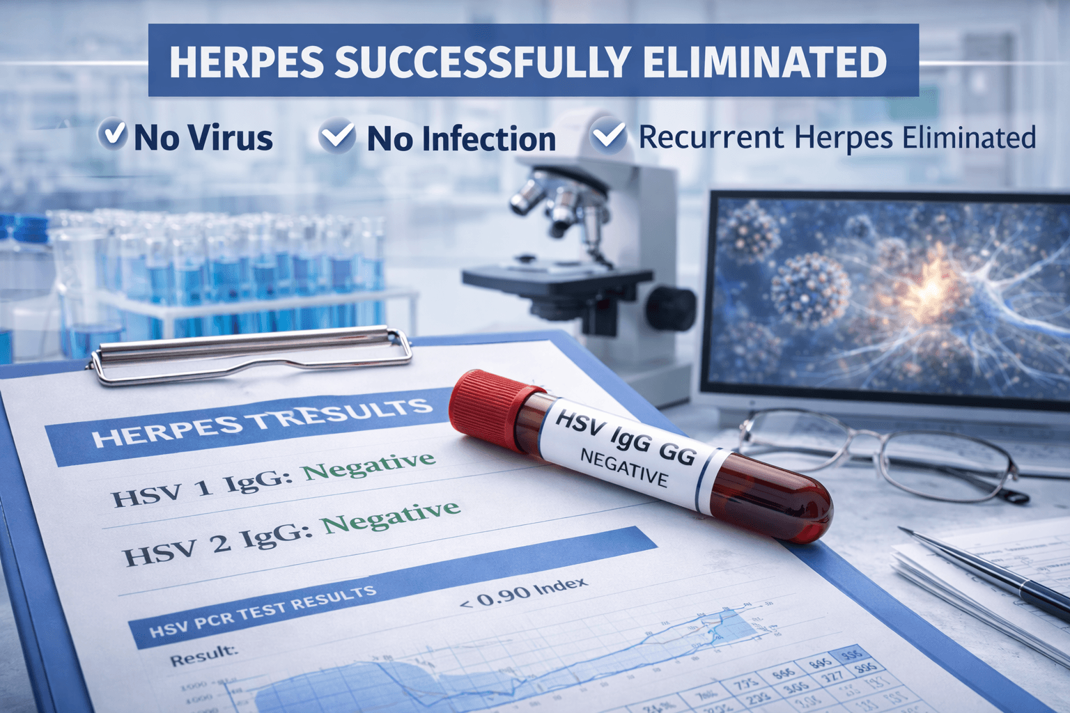Is herpes eliminable from the body