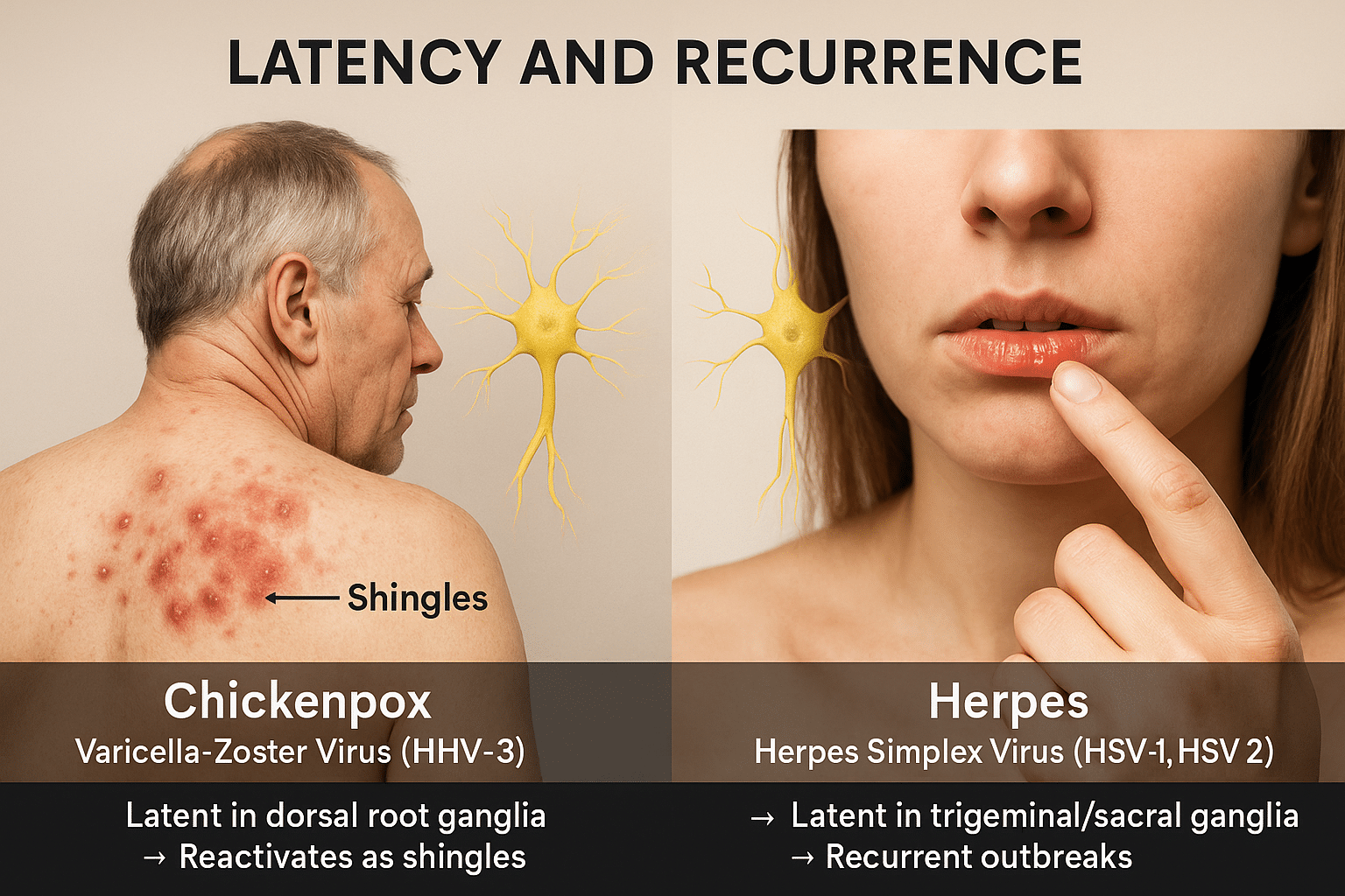Chickenpox Vs Herpes: Difference, Symptoms, Diagnosis, And Ayurvedic Cure 4 Latency recurence