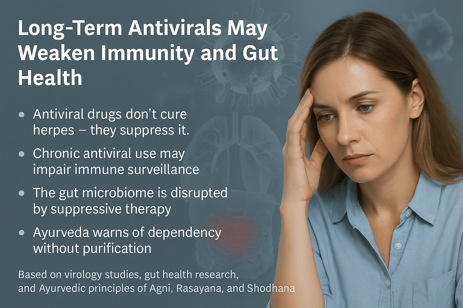 Long term antivirals may weaken immunity and gut health — but patients arent told