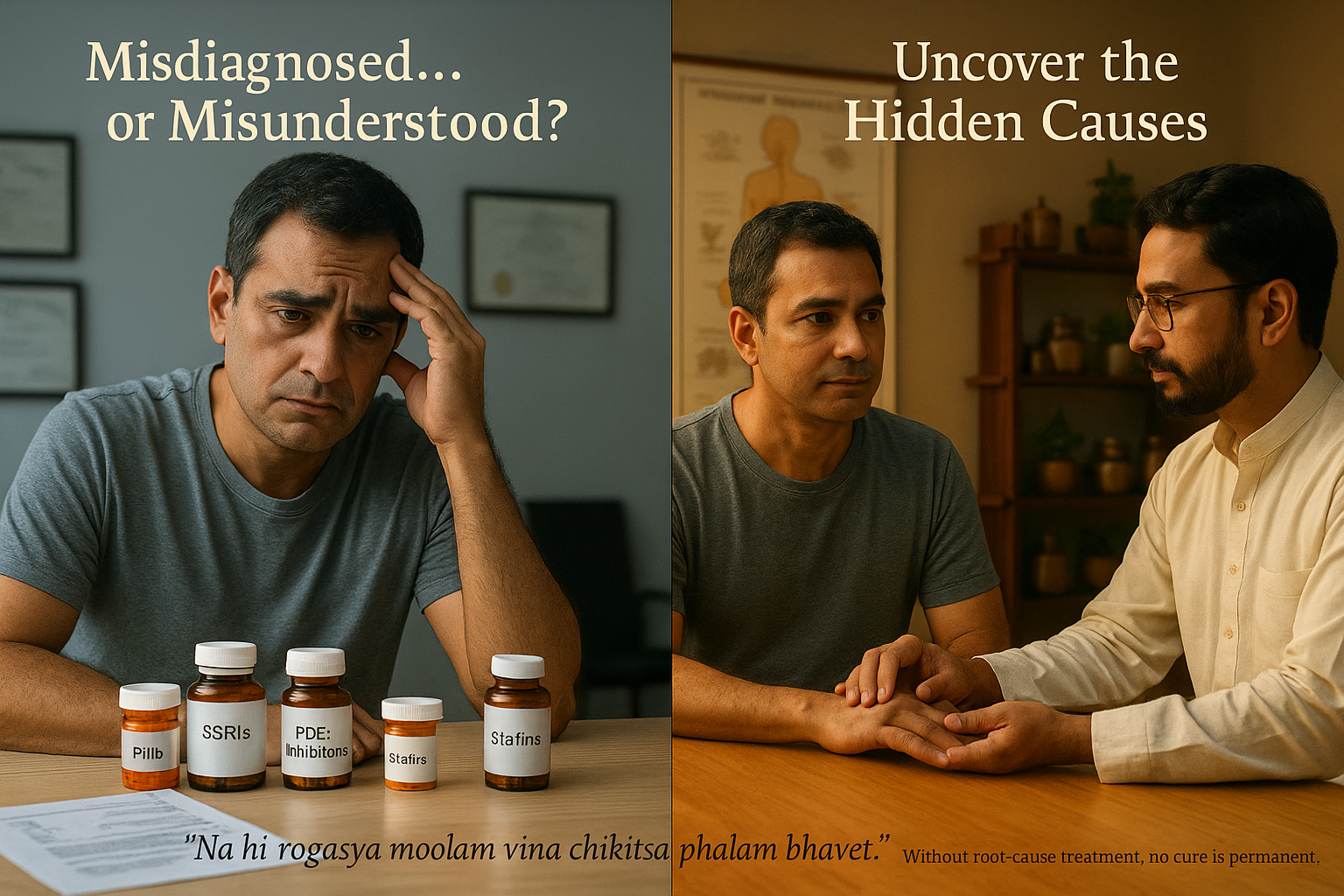 Misdiagnosis and overlooked causes in male sexual disorders
