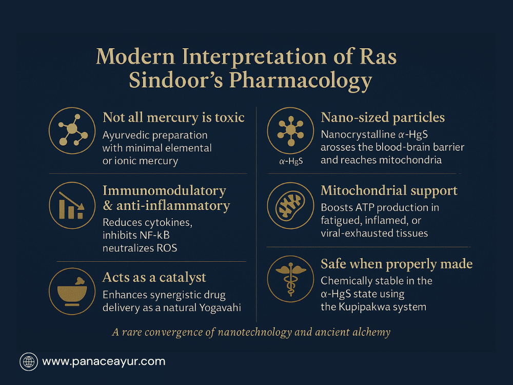 Modern interpretation of ras sindoors pharmacology ayurvedic nanomedicine
