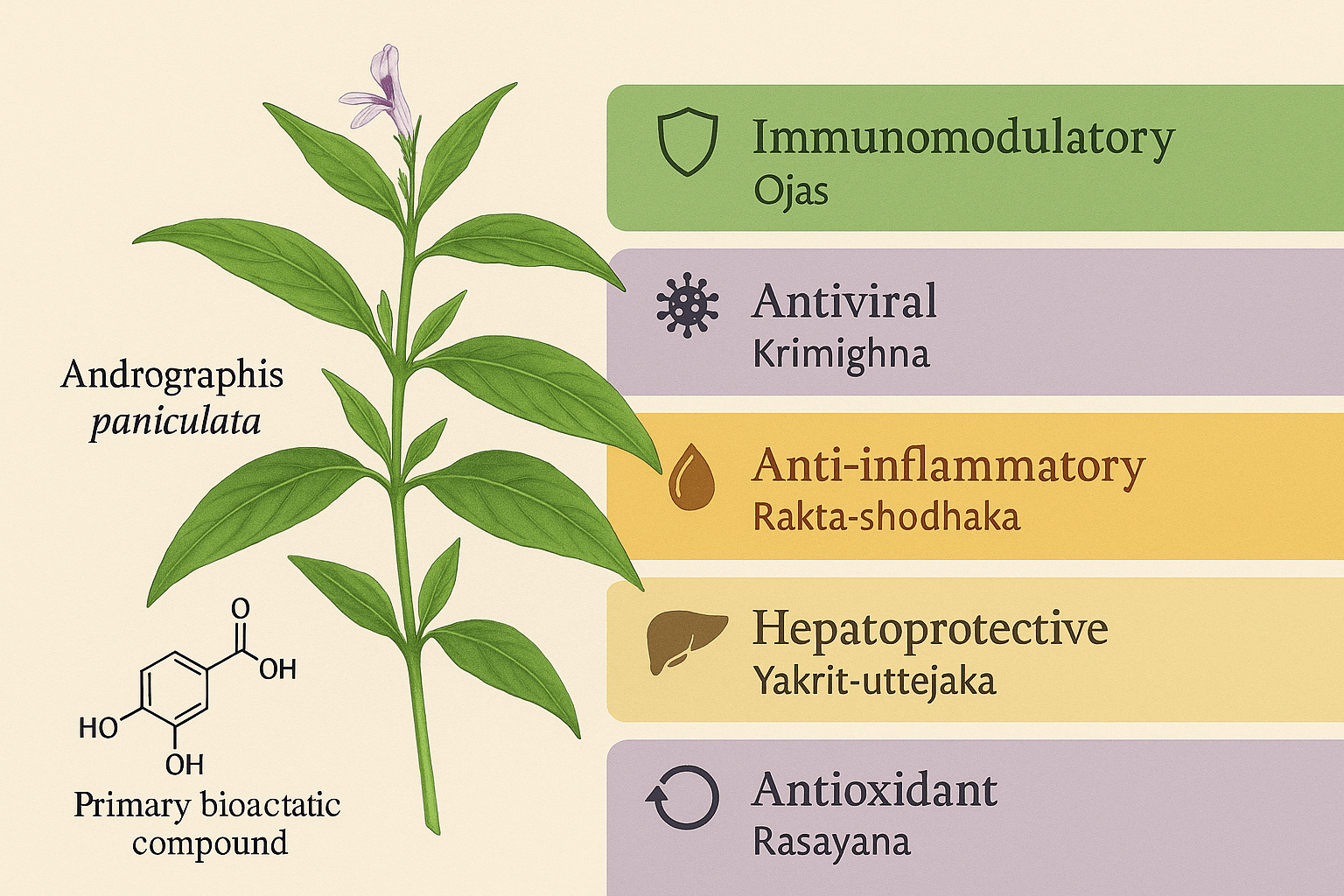 Kalmegh (Andrographis Paniculata)Herb For Liver, Immunity, And Viral Defense 3 Modern pharmacological actions 1
