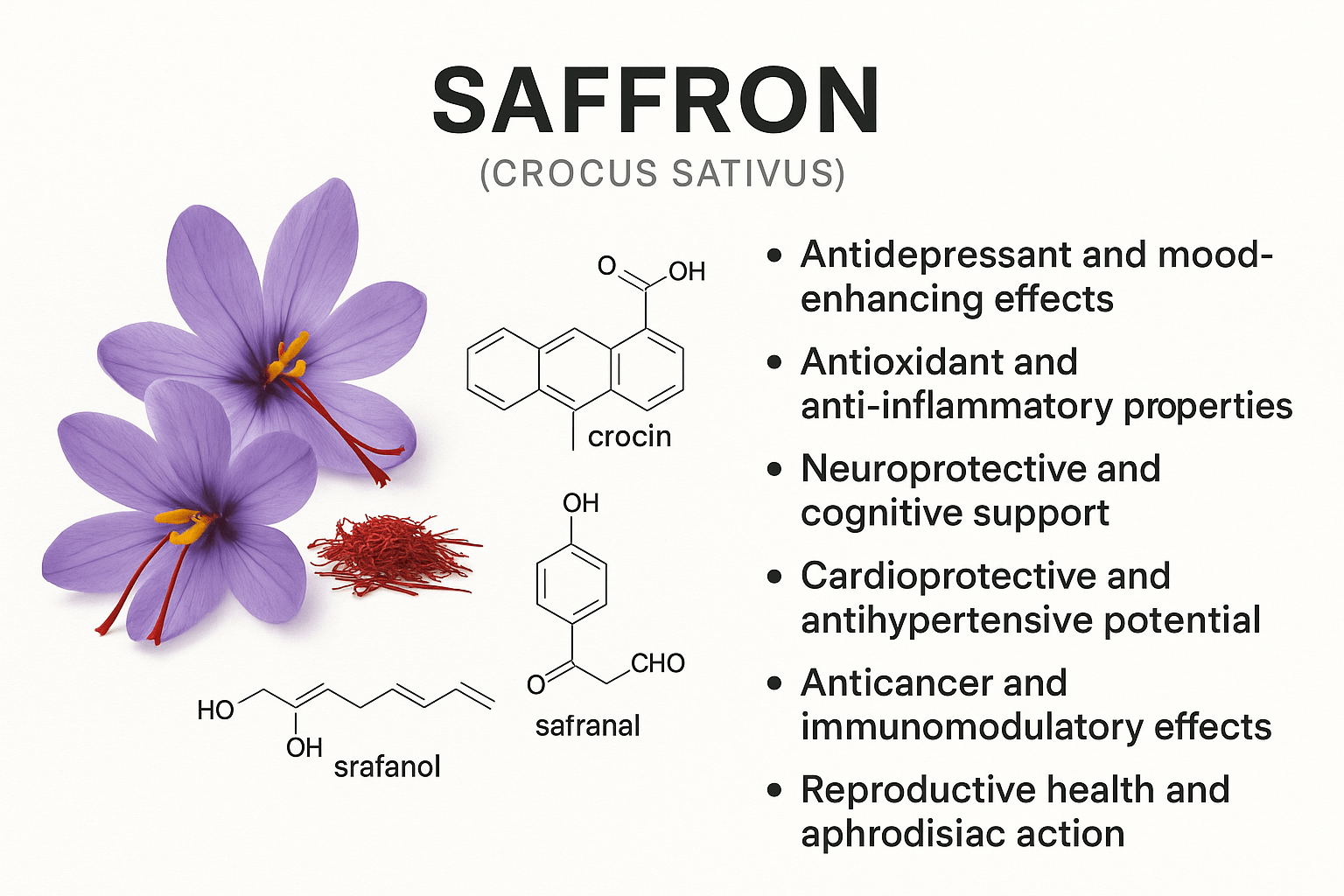 Saffron Health Benefits, Uses &Amp; Side Effects 3 Modern pharmacological actions 4