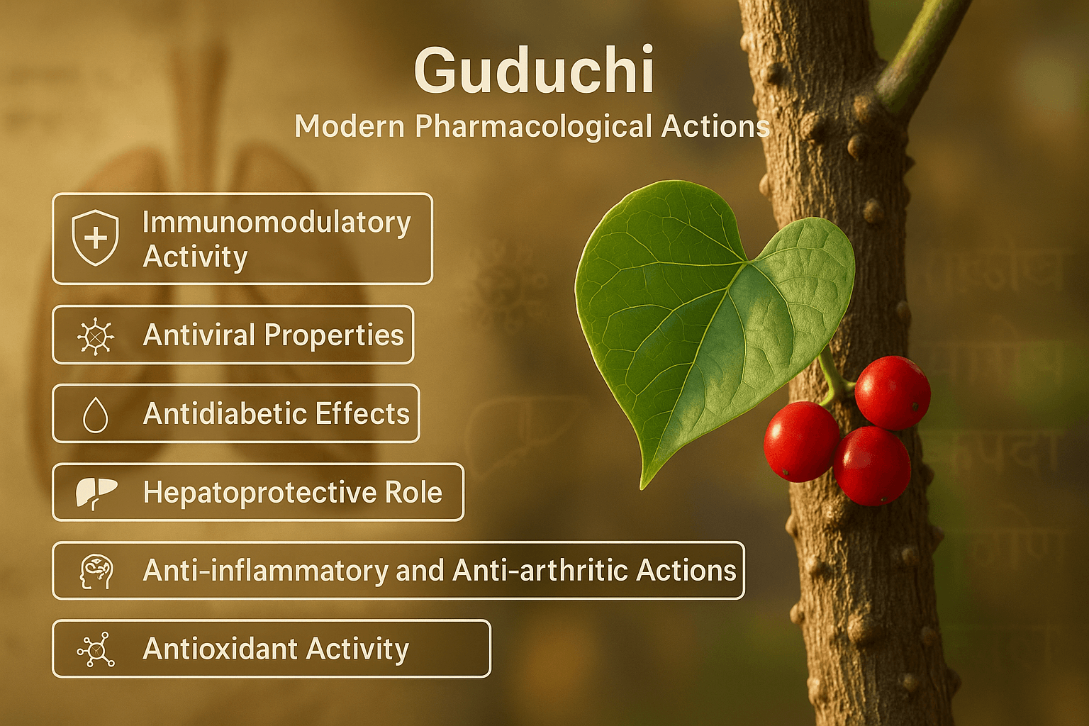 Guduchi (Tinospora Cordifolia)- Benefits, Uses &Amp; Safety 3 Modern pharmacological actions