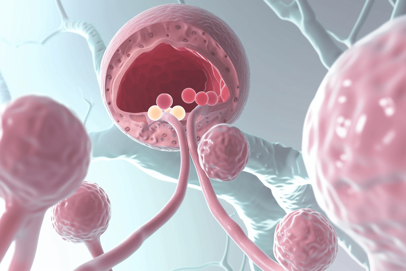 Ovulation process inside the human ovary