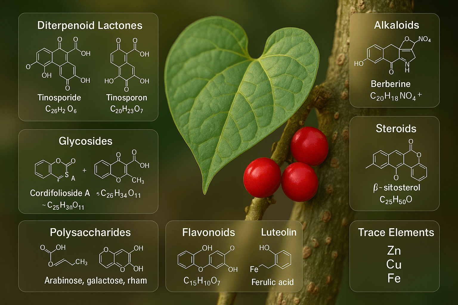 Guduchi (Tinospora Cordifolia)- Benefits, Uses &Amp; Safety 2 Phytochemistry and active constituents