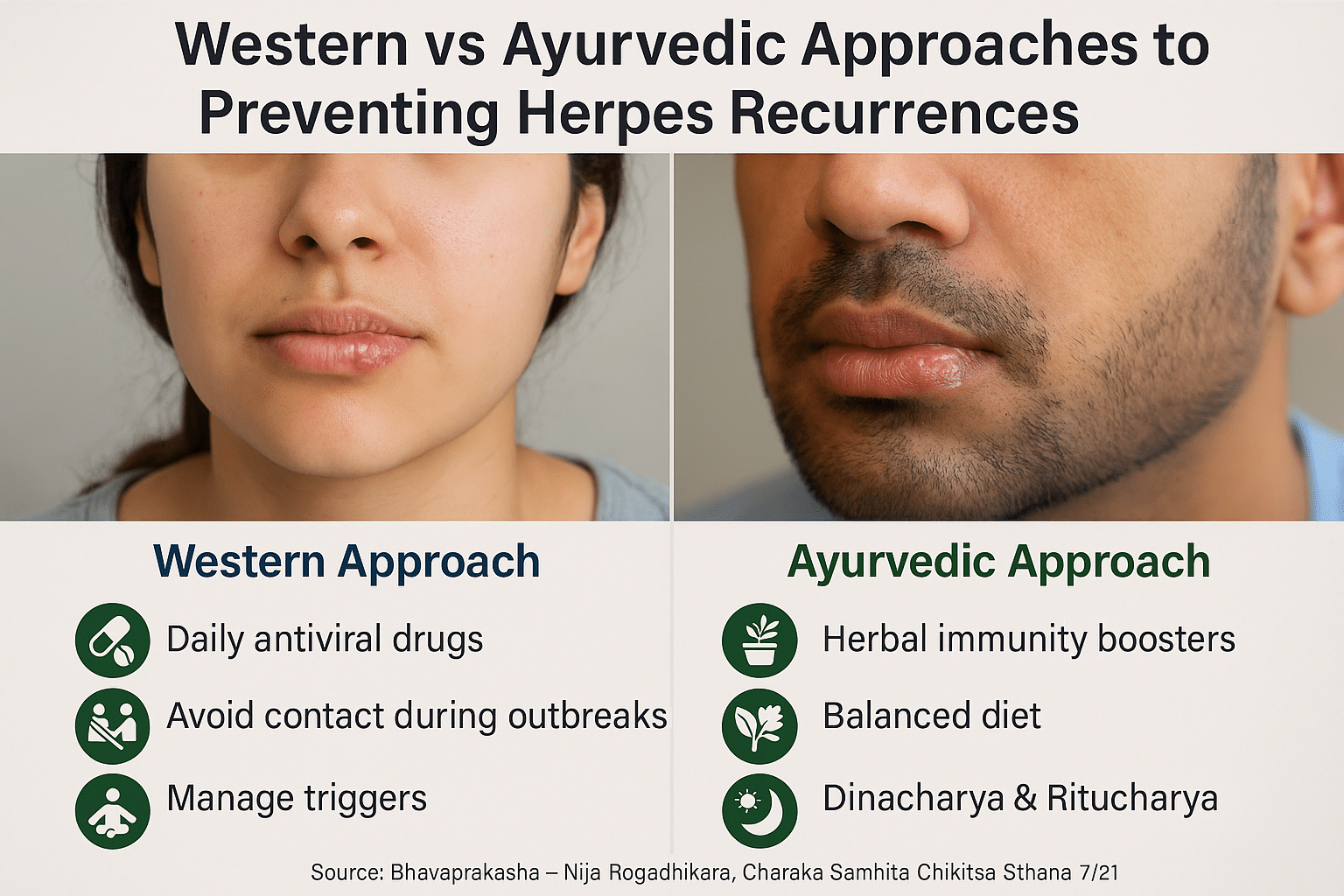 Cold Sores Vs Herpes: Are They The Same? 6 Prevention and lifestyle tips western and ayurvedic approaches