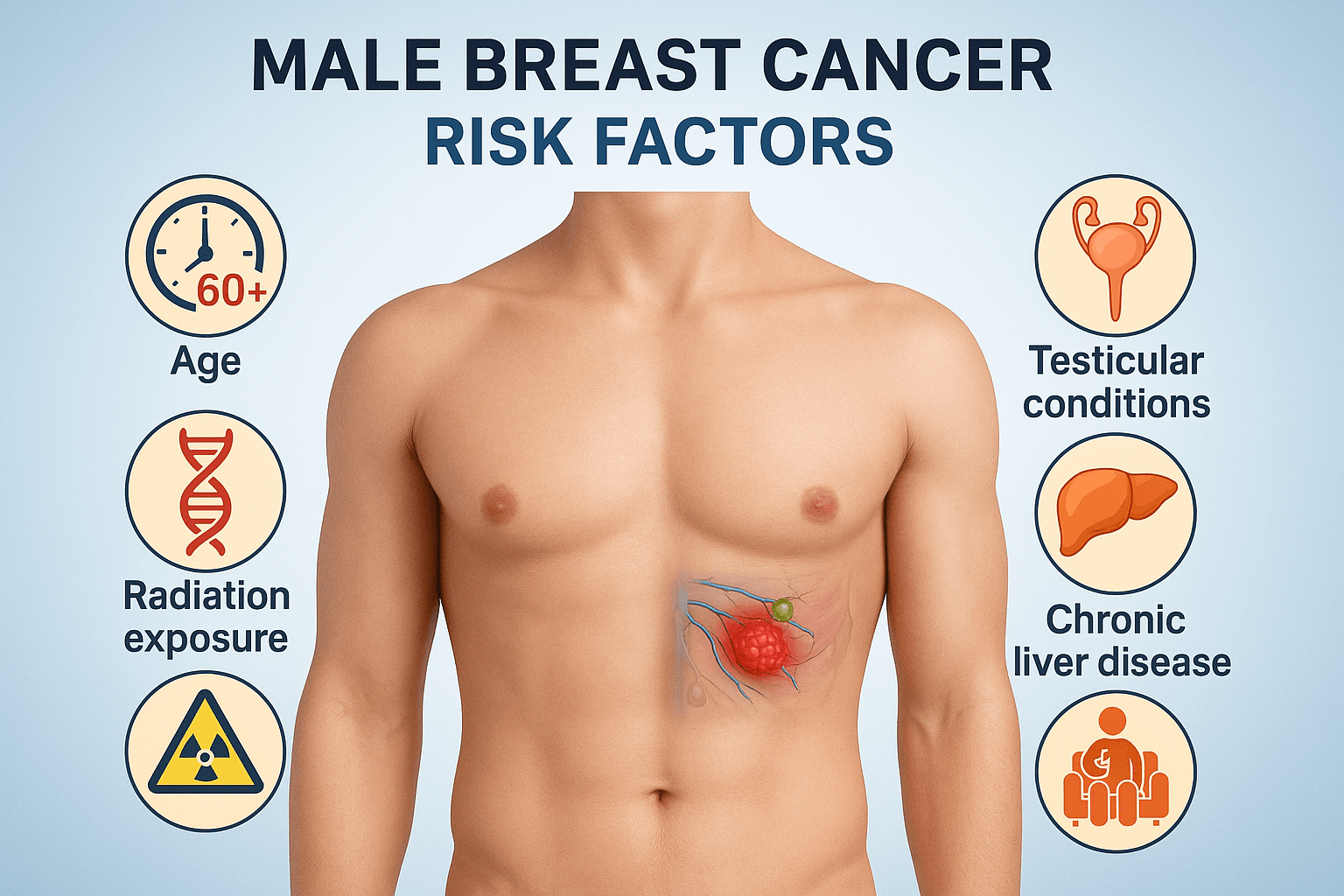 Male Breast Cancer- Causes, Symptoms, Diagnosis &Amp; Cure 2 Risk factors
