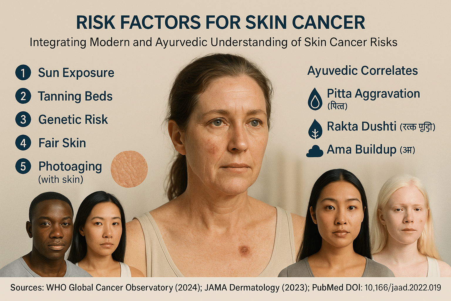 Skin Cancer: Integrative Diagnosis And Ayurvedic Cure 2 Risk factors 1