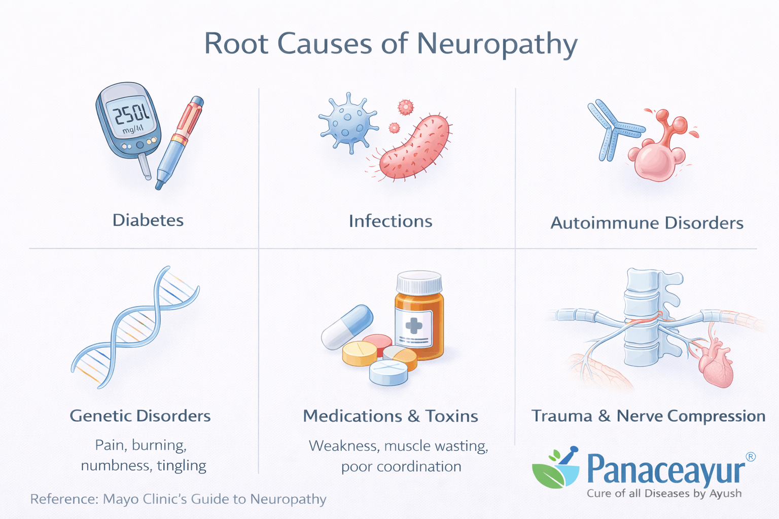Root causes of neuropathy
