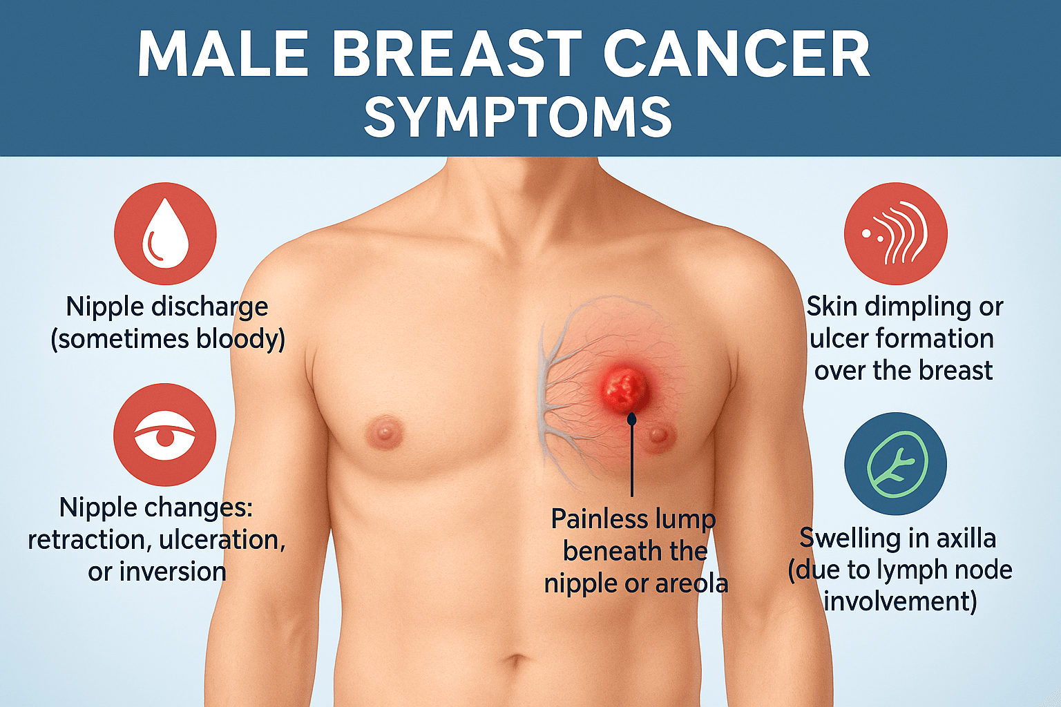 Male Breast Cancer- Causes, Symptoms, Diagnosis &Amp; Cure 3 Symptoms 3