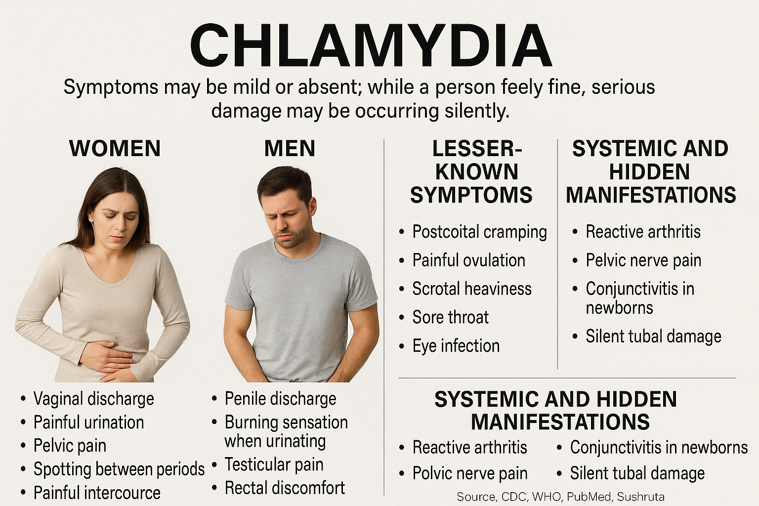 Chlamydia Infection- Symptoms, Testing, Treatment, And Ayurvedic Cure 2 Symptoms