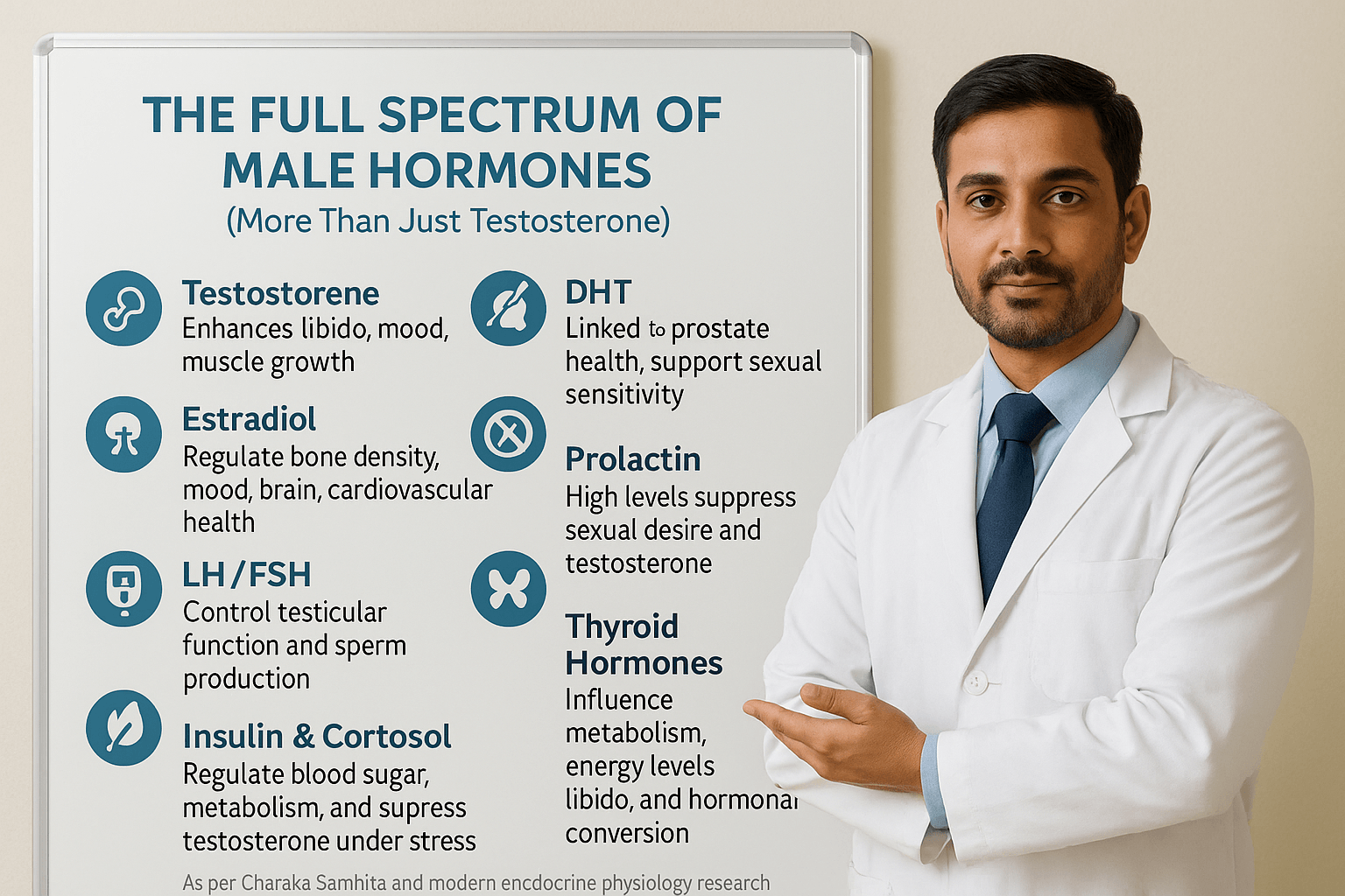 Male Hormone Imbalance-Causes, Diagnosis &Amp; Ayurvedic Cure 1 The full spectrum of male hormones more than just testosterone