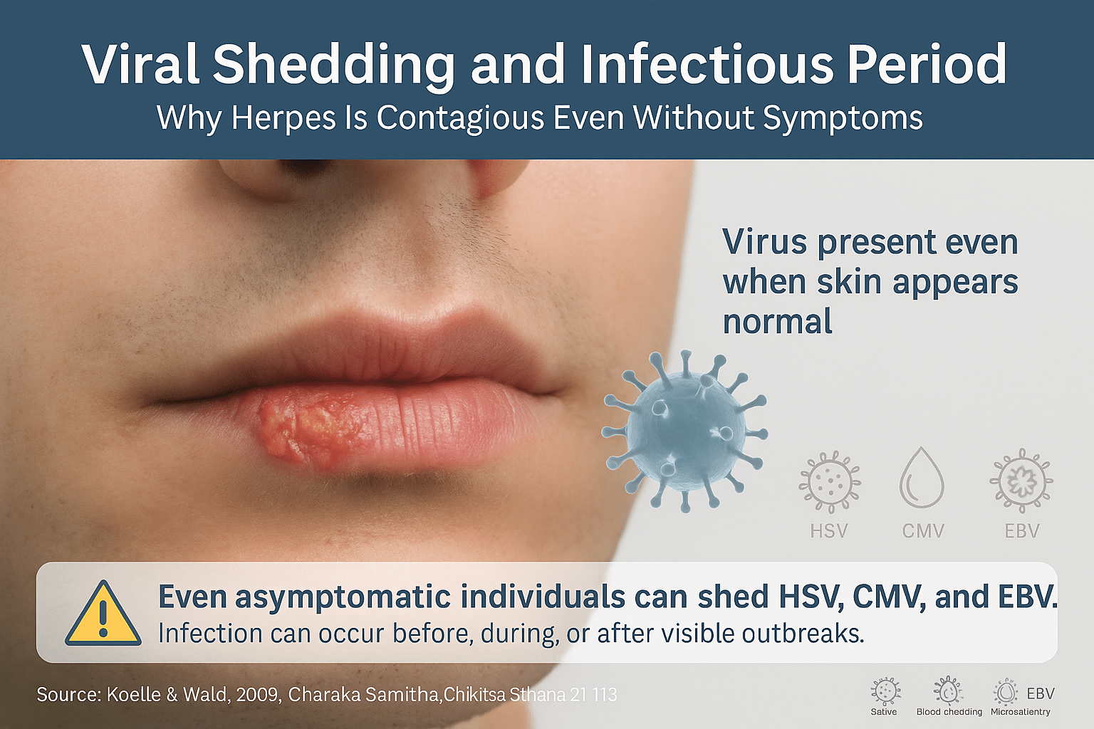 How Herpes Spreads 2 Viral shedding and infection period