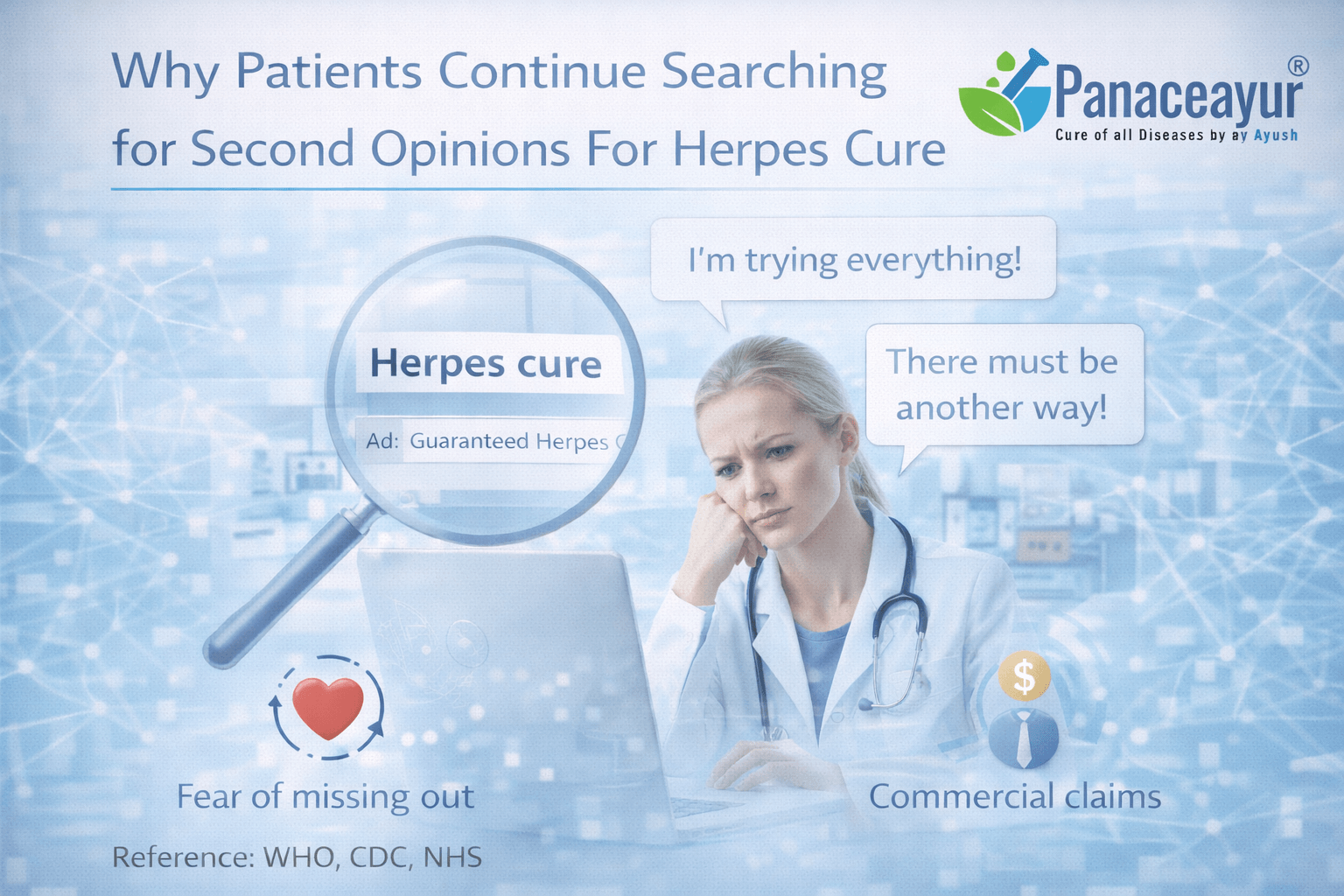 Why Patients Continue Searching For Second Opinions Why patients continue searching for second opinions about herpes despite guideline-based treatment and long-term management