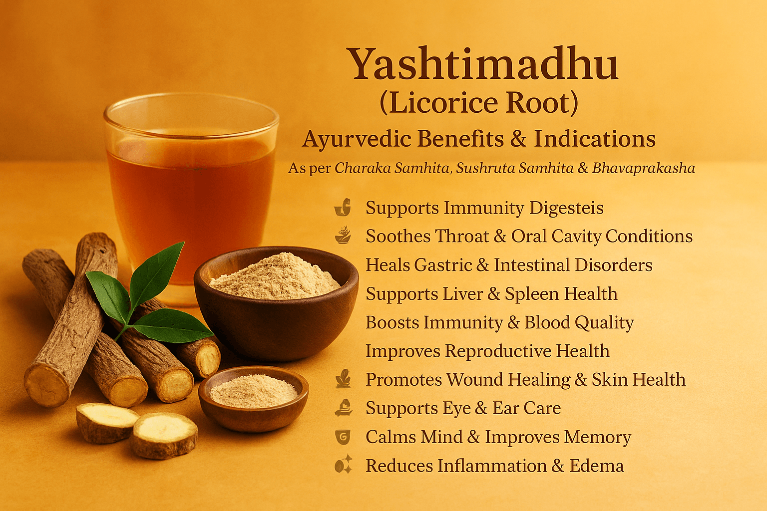 Yashtimadhu – disease indications in ayurveda