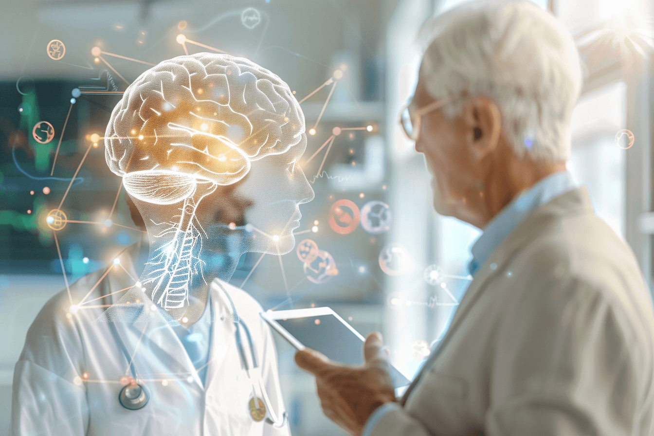 Illustration showing biological and lifestyle causes and risk factors of alzheimer’s disease