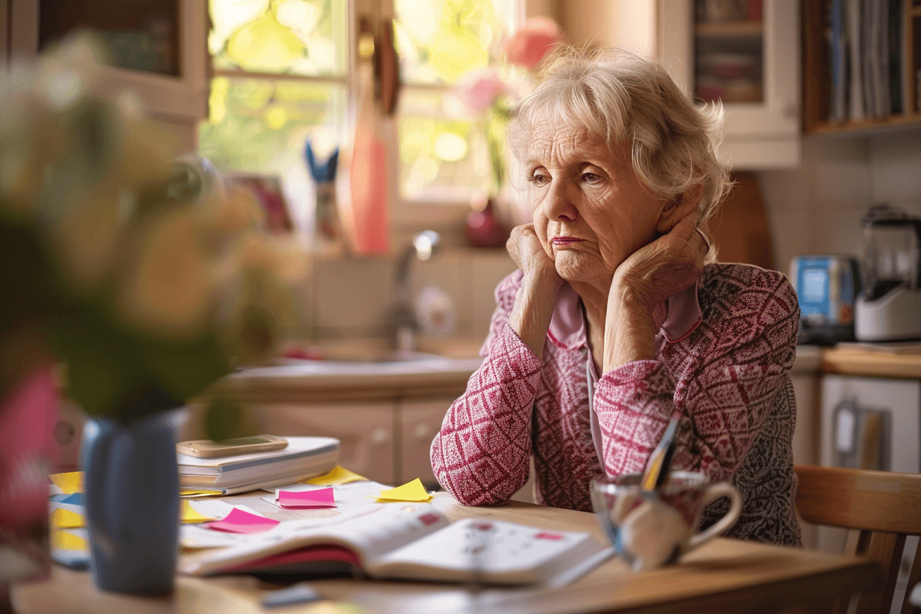 Elderly patient experiencing memory loss symptoms associated with alzheimer’s disease